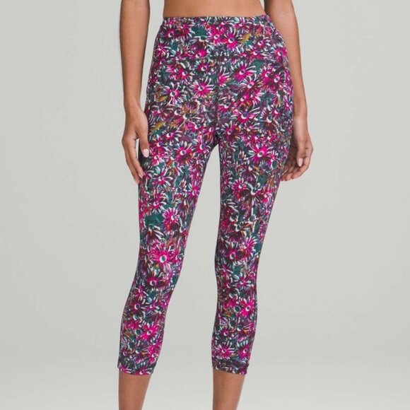 Lululemon Swift Speed High-Rise Crop 21" Floral Electric Multi - Picture 1 of 16